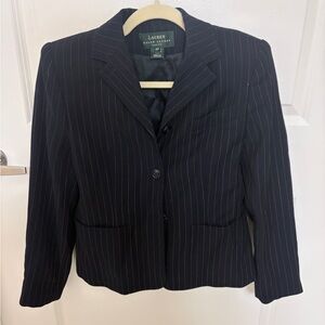 Ralph Lauren Navy Pinstripe Women's Blazer